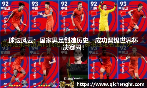 球坛风云：国家男足创造历史，成功晋级世界杯决赛圈！
