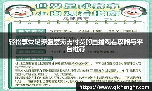 轻松享受足球盛宴无需付费的直播观看攻略与平台推荐